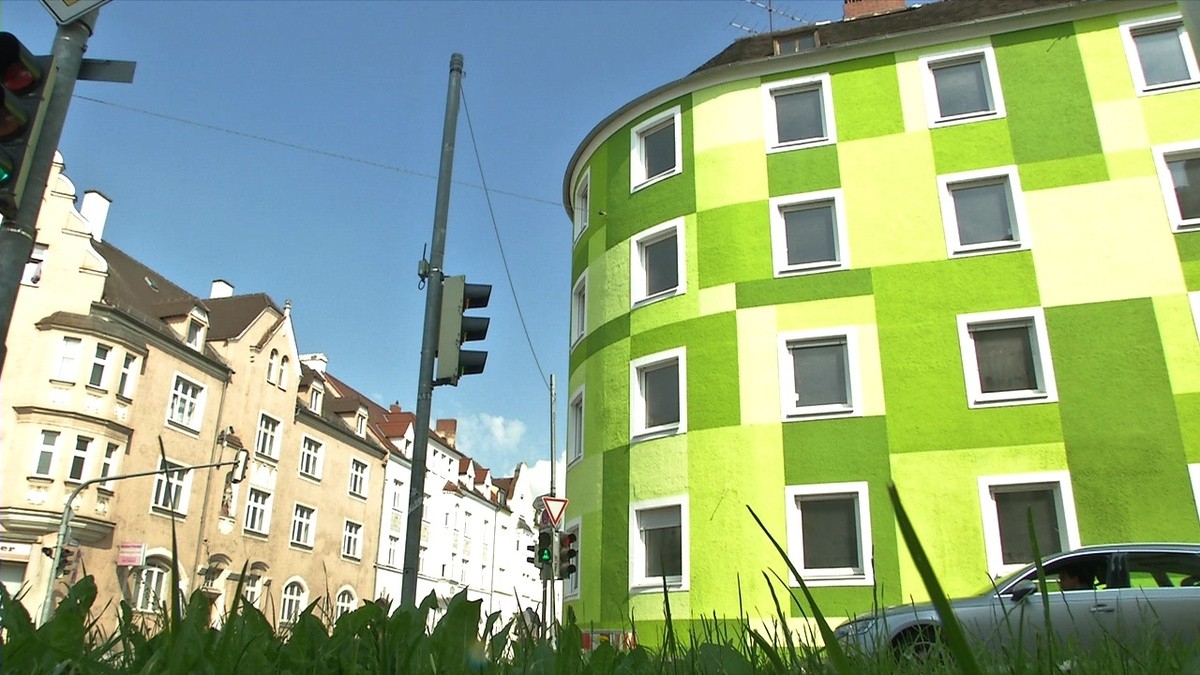 Grünes Haus Das bunte Gebäude in Landshut darf bleiben